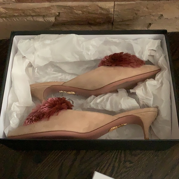 Aquazurra powder puff pompom mules - Picture 3 of 3